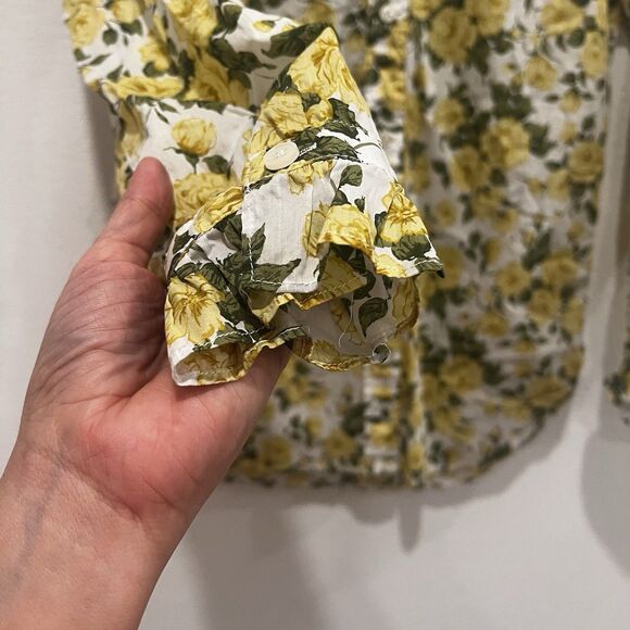 J. CREW Classic-fit ruffleneck shirt in Liberty® Carline Rose Size 0 Button-up - Picture 5 of 10